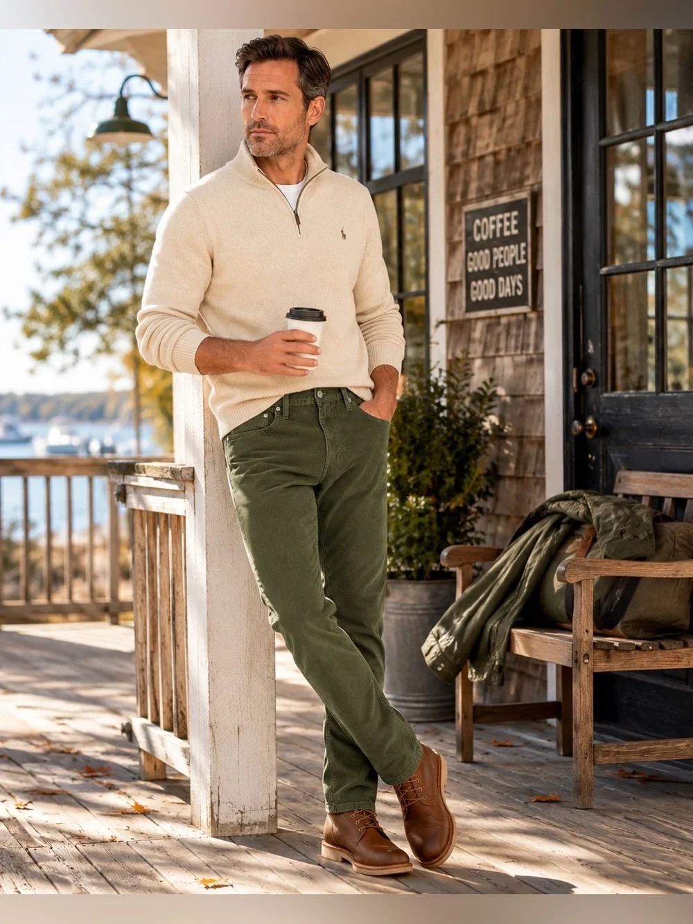 Levi’s 502 Regular Taper Olive Stretch Corduroy Pants 33x30 NWT Men’s